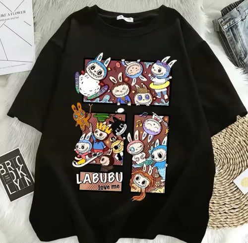 Labubu Squad Black Tee